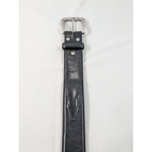 Black‎ Genuine Leather Nocona Silver Pendent 32" Belt Western Heavy Thick